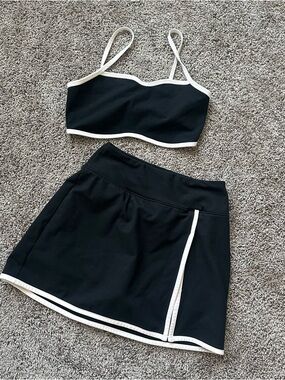 wild fable Black Skort with White Trim